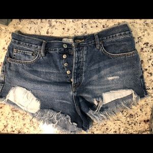 Free People Good Vibrations Denim Jean Sorts sz 29